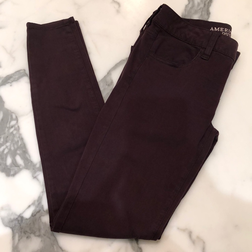 Maroon stretchy pants